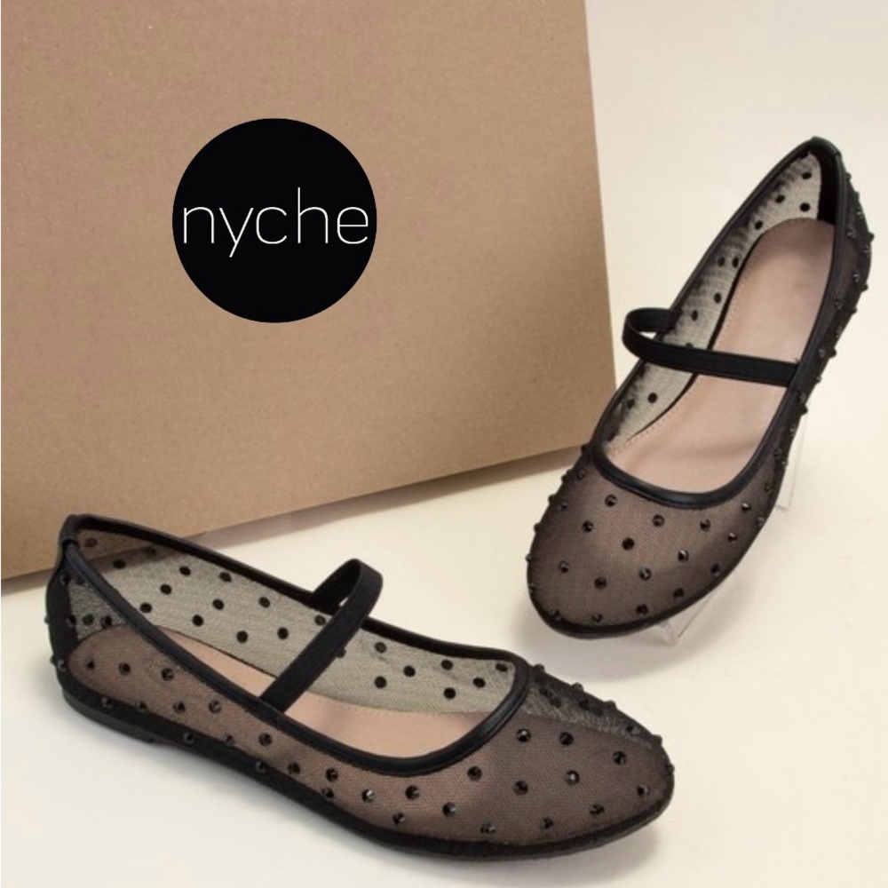Mesh ballet flats